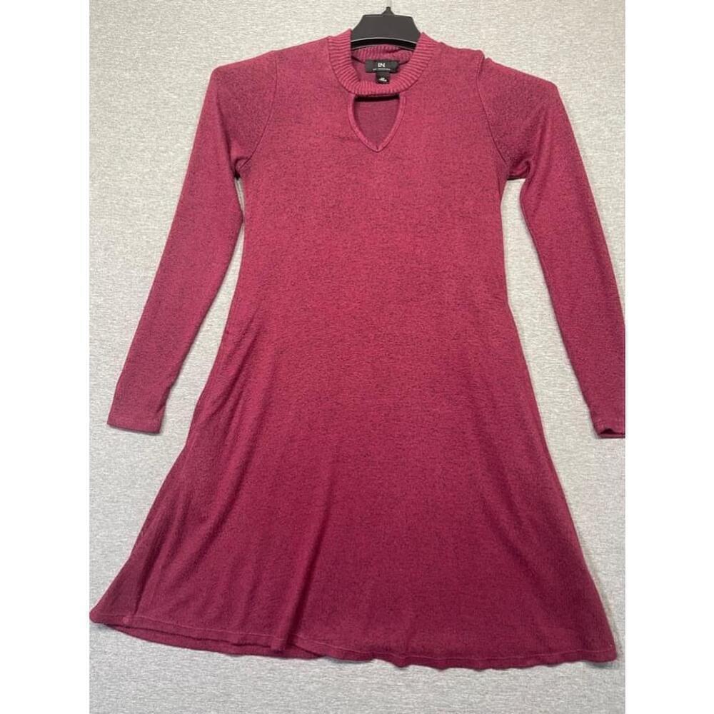 Women's IN San Francisco Red Long Sleeve Dress Size XS with pockets